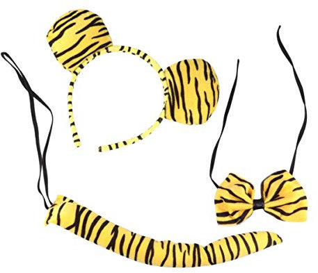 FOMIYES 2 Sets Plüschschwänze Kostüm Erwachsene Krawatte Thema Cosplay Und Party Ohrschleife Bowknot Schwanzclips Requisiten Kinder Niedliches Tier Anime Zubehör Halloween Ohren Halsband