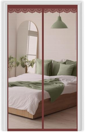 Zanzariera Magnetica per Porte 70x210cm Marrone Anti Zanzare Insetti Zanzariera Porta, Chiusura Automatica, Tenda Zanzariera Magnetica per Esterno, Balcone, Terrazzo