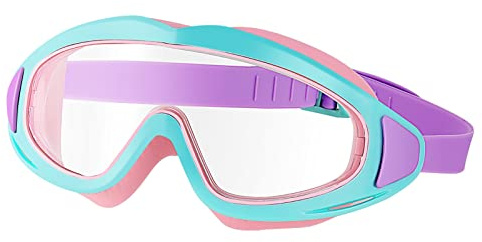 Firtink Kids Swimming Goggles Anti Fog Waterproof Swim Goggles Wide View | Leakproof Fit Design, Adjustable Strap, Goggles For Boys Girls Pool Swiming Pratice