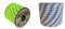 Cordamarket 10 mm Corde drisse Mixte, Vert Fluo, 25mts & 10 mm Corde drisse Mixte, Blanche, 25mts