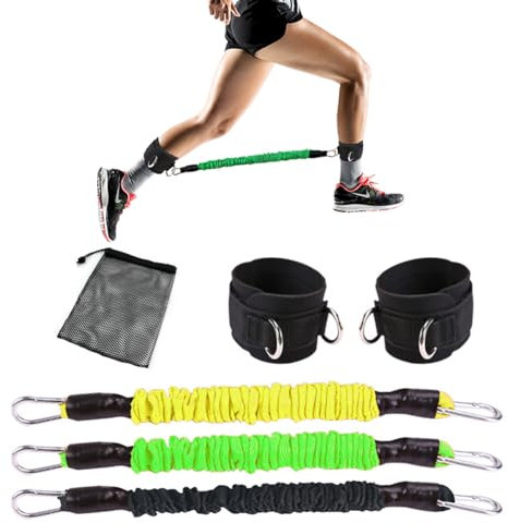 Resistance Bands Set, Widerstandsbänder Krafttraining,Bein Widerstandsbänder für Rückschläge,Hüft Gesäß Trainingsübungen für Heimtraining und Fitnesstraining für Frauen und Männe