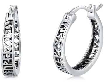 Ohrringe Creolen Silber Keltisch Knoten Ohrringe Silber 925 Unisex Creolen irischer Schmuck Geschenk für Männer Damen Frauen