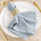 MLMW Silberblaue Leinen-Stoffservietten, Set mit 6 Servietten, waschbar, 40,6 x 40,6 cm, für Hochzeit, Party, Babyparty, Brautparty, Geburtstag, Tischdekorationen