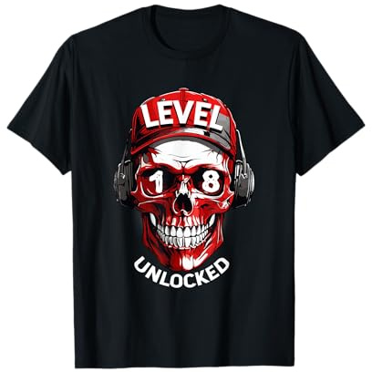 Level 18 Unlocked Funny Video Gamer 18th Birthdays T-Shirt