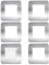 5 Pcs Light Switch Cover Plates, Silver Light Switch Surround Self Adhesive Surround Single Light Switch Covers, Square Switch Sticker Covers for Home Wall Switch Socket Decoration (8.6 cm * 8.6 cm)