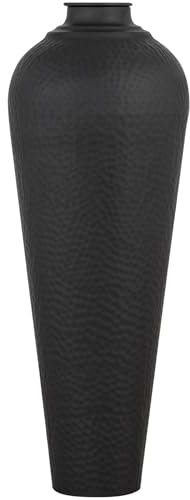 Large Black Floor Vase Metal Contemporary Home Decor 80cm Statement Ornament