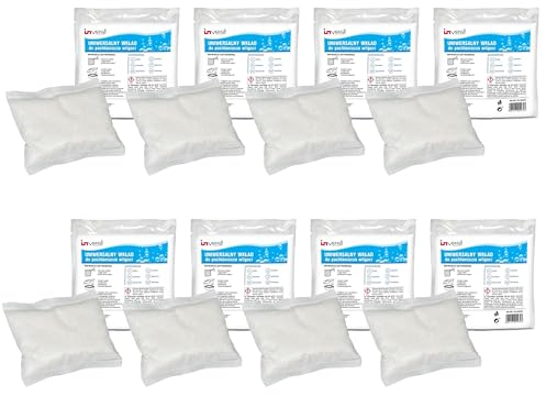 Invest 8 bolsas de recambio para deshumidificador, granulado de 250 g, paquete de recarga en bolsa de fieltro, deshumidificador para cocina, baño, camper, absorción de humedad sin electricidad,
