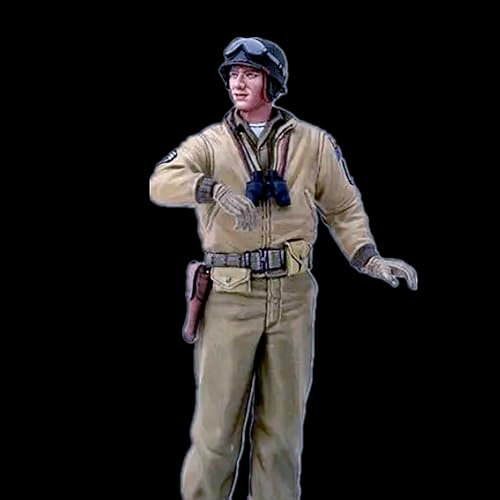 1/16 WW2 US Tank Soldier Resin Model Kit ，Unpainted and Unassembled Miniature Resin Model Kit (No Tank) // H7x5A1
