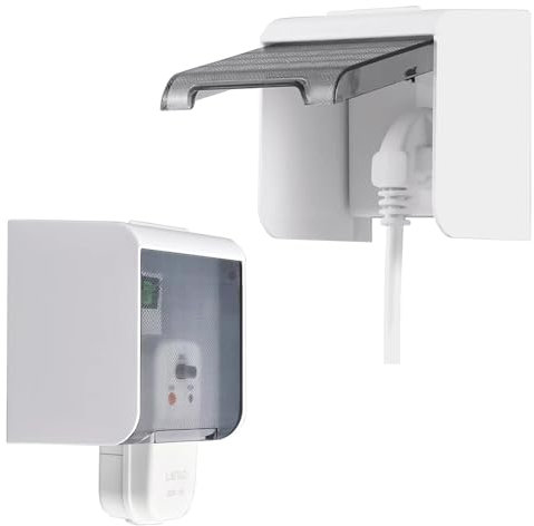 Protection Étanche pour Interrupteur Mural,Cache Prise Electrique Cache Prise Murale avec Design à 90 Degrés,Couvercle Interrupteur pour Toilettes Salle de Bain Cuisine Balcon (Transparent)