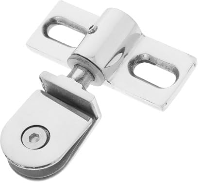 DOITOOL 1 Set Duschtür Pivot Scharnier Tür Zubehör Metall Pivot Scharnier Pivot Tür Hardware Tür Hardware Metall Duschtür Scharnier Scharnierklemme Edelstahl Silber Silber