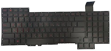 QMSOZMD Parti per Laptop New Russia for ASUS ROG G751 G751J G751JM G751JT G751JY NoBacklight Nero Notebook Tastiera del Computer Portatile