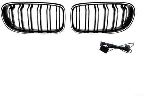 SageFurned Nieren Kühlergrill für BMW 3er E90 E91 LCI 325i 330i 335i 328i 2009-2011 Schwarz glänzend