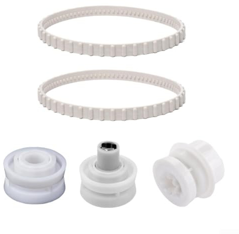 QuivyLivy Kit de courroie d'entraînement et poulie de roulement pour nettoyeur de piscine - Hayward - Tiger-Shark QC, Plus, et -SharkVac - Bande souple - Ajustement précis