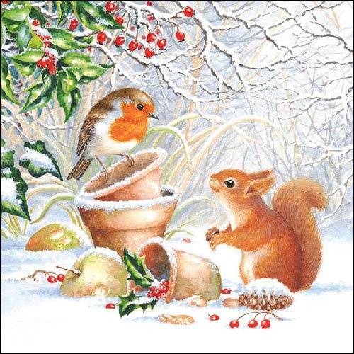 Espritdutemps Ambiente Papierservietten - Servietten Lunch/Party/ca. 33x33cm Winter Picture - Ideal Als Geschenk