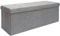 DuneDesign Faltbare Sitzbank 110x38x38cm XXL Sitztruhe inkl. 2 Trennwände 120L Polsterbank Fußbank Leinen-Optik Hellgrau