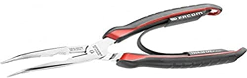 FACOM 195A.20CPE Demi-Ronde bec court pince, Rouge/Noir, 200 mm