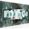 Runa Art Bild Blumen Orchidee Wandbilder auf Vlies Leinwand 5 Teilig Wanddekoration Wohnzimmer Schlafzimmer 206456c
