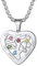 Suplight Collana Personalizzata Donna Acciaio Albero della Vita Cuore Collana Donna Personalizzata con Pietra e Nome Collana Acciaio Personalizzata Donna Collana Oro con Nome Regalo Donna e Ragazza