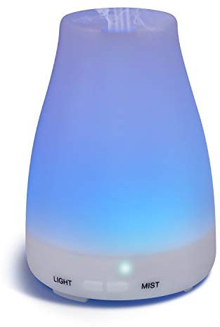 INF Ultraschall Raumbefeuchter und Aroma Diffuser, Luftbefeuchter mit Aromalampe, LED Nachtlicht, 150 ml