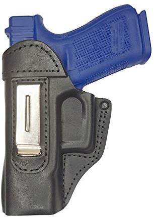 VlaMiTex IWB Leder Holster für Glock 17 19 22 23 25 26 27 31 32 33 34 37 (IWB 3Li - Mod. 19/23 / 32 Links)