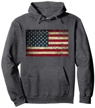 Bandiera USA strisce stelle Stati Uniti d'America Felpa con Cappuccio
