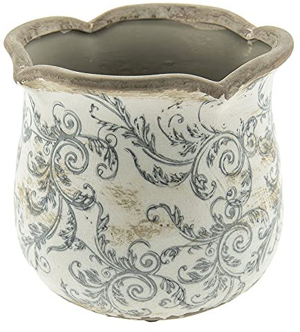 Clayre & Eef Pot de Fleurs céramique Beige 15x14cm