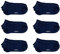 LANCETTI - 6 Paia Calzini Corti Bambino, Fantasmini in Cotone Filo di Scozia per Bimbo, Blu Notte, 31-34 (8-10 anni)