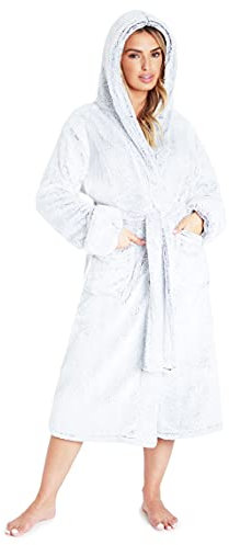 CityComfort Robe de Chambre Femme - Peignoir en Polaire Femme S-XL (Lilac, M)