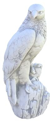 Massive Steinfigur großer Stein Adler Steinadler Vogel aus Steinguss frostfest Gartendeko Deko-Figur für Haus Garten Moderne Statue Garten-Figur