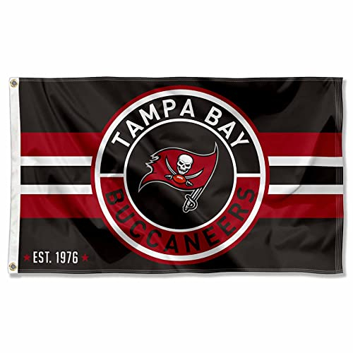 Wincraft NFL, Tampa Bay Buccaneers Flagge, Schwarz, 90 x 150 cm, Sportveranstaltung, Flagge, Outdoor, Rund