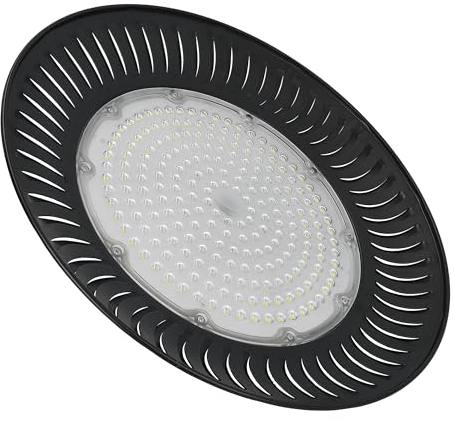Jandei – Campana Industrial Led UFO ECO 200W (equivalente 1500W), 18000 LM, Lámpara Led Luz Blanca Fría 6000K, Superbrillante. Iluminación Nave, Taller, Garaje, Fábrica (1 Unidad)