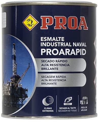 ESMALTE NAVAL E INDUSTRIAL PROARAPID. Marrón RAL 8016. 750 ML. BRILLANTE. Esmalte de secado rápido y gran dureza. PROA