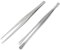 QWORK 2 pezzi pinzette lunghe in acciaio inossidabile, rotonde e appuntite, pinza cucina, pinza barbecue, 30 cm