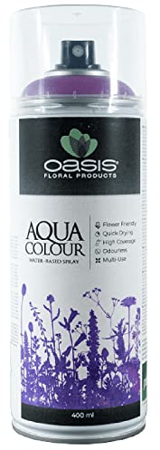 Flowerbox Oasis Aqua Colour Spray Paint Fuchsia 400 ml Spray Paint Satin Matt for Outdoor and Indoor Use