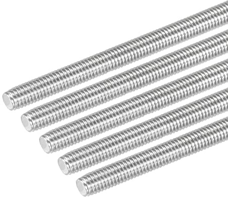 DMiotech 10 Paquet M5 x 120mm Entièrement Fileté Tige 304 Inox Acier Droite Main Filetages Tige Barre Goujons Colliers et Boulons en U