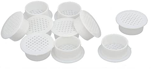 TA-VIGOR 35mm Round Air Vent Plastic Mesh Hole, Air Vent Grille Louver Covers for Cupboards, Cabinet, Wardrobe 10Pcs