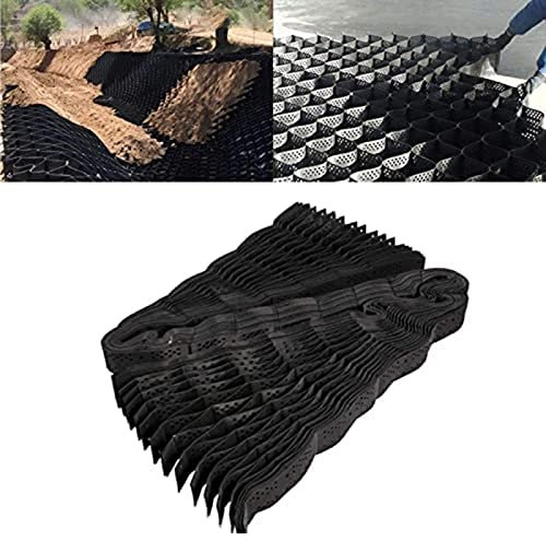rasengitter kunststoff 2 Zoll Geozellen Bodengitter, Flexibles Hdpe Geogitter Garten Kiesgitter Rasengitter, Pflasteruntergründe für Schuppen/ Auffahrt/ Böschungen/ Parkplätze ( Size : 1x3M/3.3x9.8FT