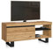 duehome | Mueble TV con 1 Puerta, Mueble Salón, Almacenaje Comedor, Modelo Ebos, Acabado en Roble Nude y Ceniza, Medidas: 120 cm (Largo) x 39,6 cm (Fondo) x 53 cm (Alto)