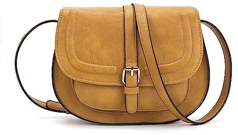 AFKOMST Sac à bandoulière Femme Petit, Femmes PU Sacs à bandoulière en cuir, Sac à main Femme, avec Réglable Bandoulière amovible...