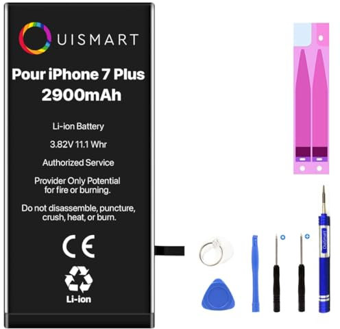 OuiSmart® Batterie DE Remplacement pour IPHONE 7 Plus avec ADHESIF 2900MAH