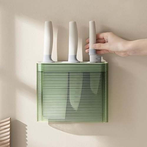 Arespark Messerhalter, Bohrfreier Stanzfreier Wand Messerhalter, Messerblock für Küchenmesser, Kochmesser, Obstmesser, Scheren, Messer Organizer für Glaswände, Porzellanwände