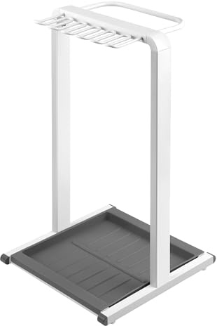 Maclean MC-472 Schirmständer mit Regenschale Regenschirmständer Regenschirmhalter Schirmhalter, für bis zu 11 Faltschirme und und ca. 16 Schirme an Langen Stangen, 332x340x610mm