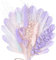 The Baked Studio - Dried Flower Cake Topper Set With Shell Sun Palm Leaf For Cake Decorating (Mermaid)