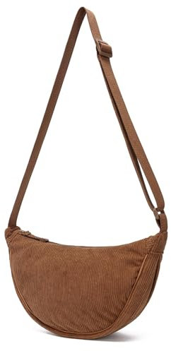 Crossbody Bag,Shoulder Bag for Women Small Corduroy Crescent Soft Casual Crossbody Purse Chest Bag Satchel Daypack Sling Bag