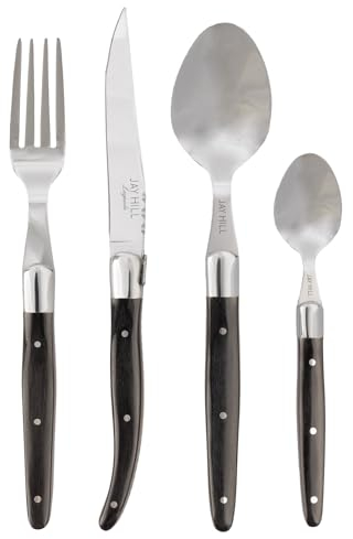 Jay Hill Besteckset Laguiole Schwarz 4-teilig