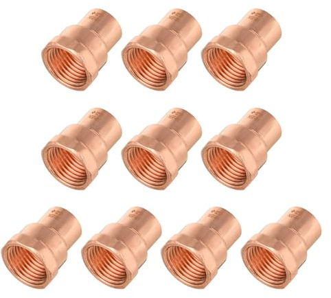 (Pack of 10) EFIELD 1/2-Inch C x FNPT Copper Female Adapter, LF Copper Plumbing Fittings with Sweat Solder X FNPT Connection,(COPPER066)