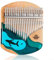 21Keys Tragbares Kalimba-Daumenklavier aus Sapeli-Holz, professionelles Kalimba-Finger-Paino mit Lernanleitung, Mbira Kalimba für Kinder und Freunde