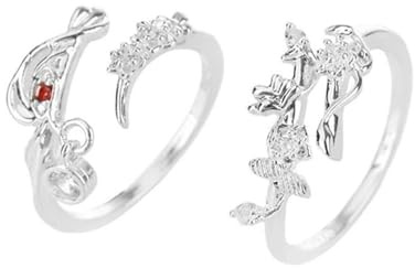 XHBTS Heaven Official's Blessing Rings,Tian Guan Ci Fu Hua Cheng Xie Lian Cosplay Couple Ring Modeschmuck und Aufkleber