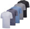 fovdtaa 5 Pack Mens Short Sleeve Crew Neck Gym T Shirt Workout Running Tops Mens Breathable Athletic Shirts Short Sleeve Sport Tops Black Grey Blue Navy White M