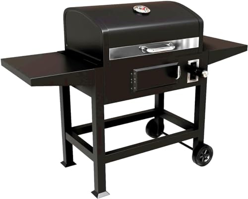 Gas One Holzkohlegrill - 61.0 cm BBQ Holzkohlegrill - Holzkohle-Smoker mit mehrstufiger Hitzesteuerung - Outdoor Grill für Camping, Picknick, Terrasse, Hinterhofgrill, Kochen im Freien